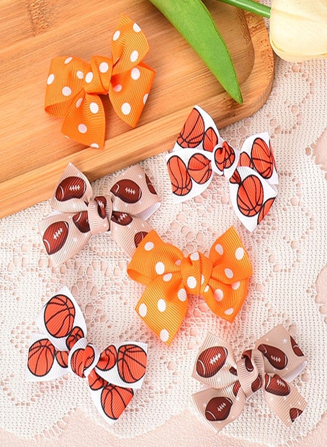 Borhmty Polka Dot Bow for Girls Birthday Gifts Basketball Hair Bows for Girls Daughter Teens Softball Accessories for Girl Bow Hair Accessories for Women Girl Christmas Gifts In Pairs Hair Barrettes - Image 2